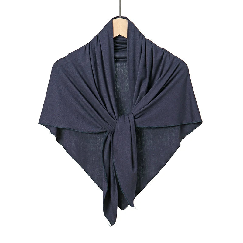 New Triangle Jersey Hijab Scarf For Women Muslim Shawls Headscarf Wraps Solid Color Scarves Head Wrap Islamic Turban Headband