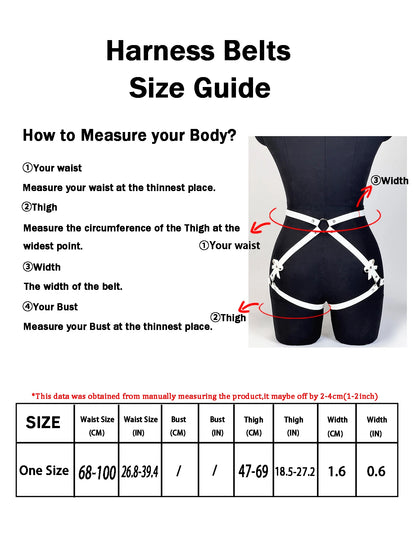 Women Fashion Belt Adjustable Street Style  Leg Harness Belt Thigh Garter Gothic Casual Wild Decoration Belts Clothing Accessory