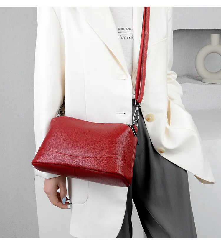 New Fashion Women Genuine Leather Handbags Women's bags Designer Female Shoulder Bags Luxury Brand Cowhide Ladies Messenger Bag
