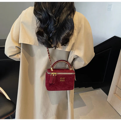 New Frosted Handbags Women's Square Bags Mini Lipstick Cosmetics Packs Ladies Handbags and Purse Niche Shoulder Crossbody Bags