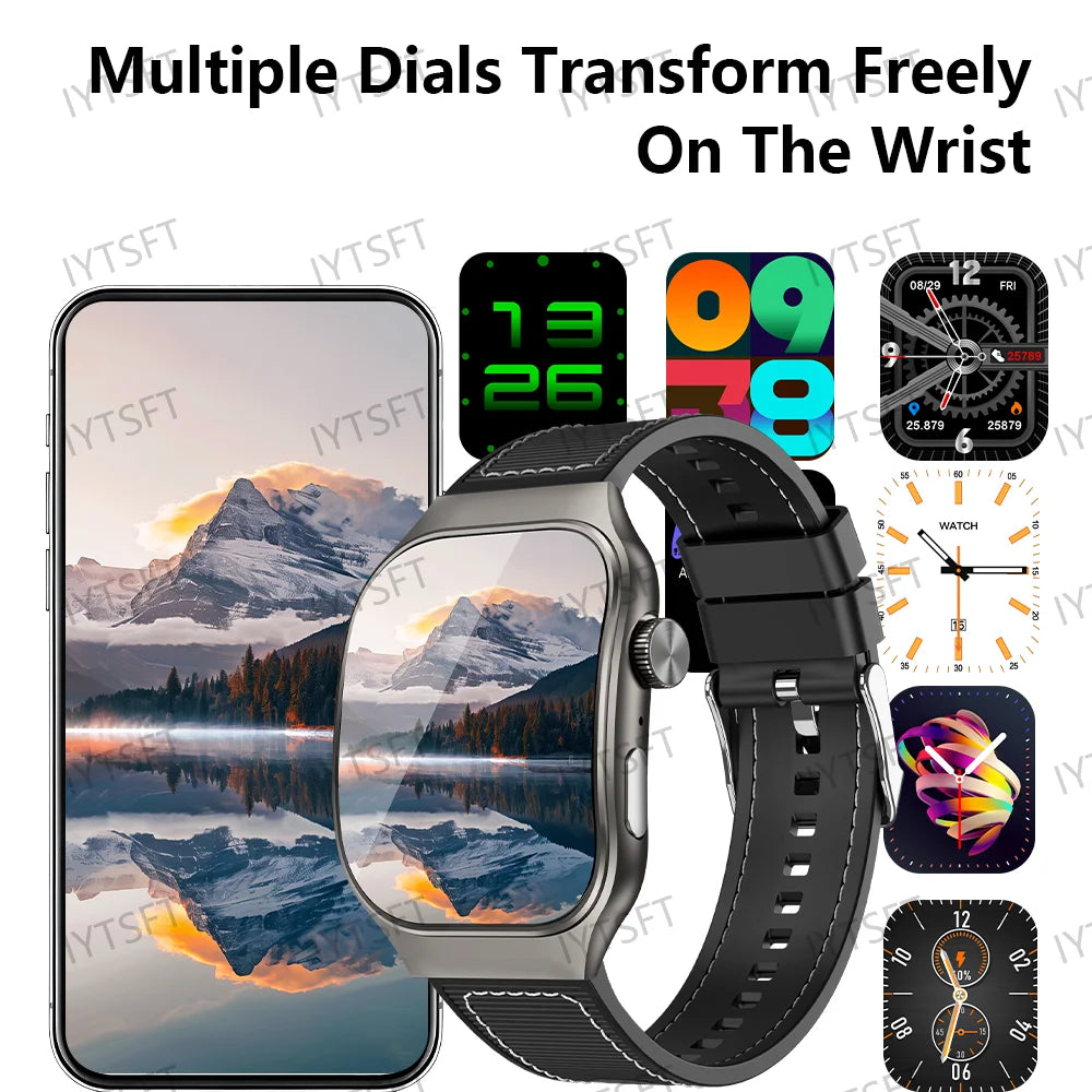 LAXASFIT 2.01 Inch Curved Screen Men's Smart Watch Bluetooth 5.3 HD Call Multiple Sports Modes Woman Watch Gift