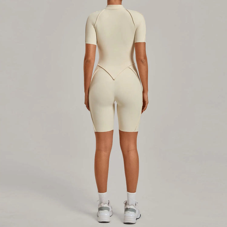 Women's Winter Yoga Jumpsuits Sports Fitness Hip-Lifting Slimming One-piece Zipper Long-Sleeved Outdoor Gym Workout Bodysuits
