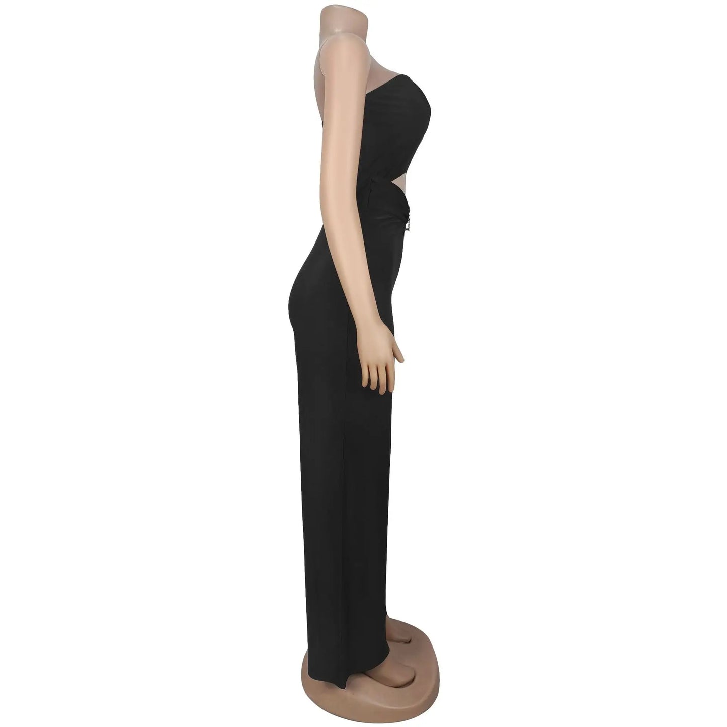 FAGADOER Sexy Hollow Out Bodycon Jumpsuit for Women Solid Color Sleeveless Backless Rompers Female Streetwear Overalls 2025 New