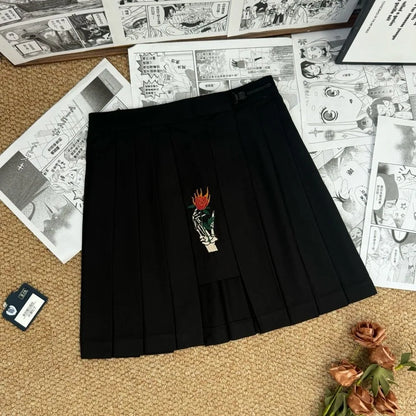 Dark Japanese Bad JK Uniform Long-sleeved Girl Orthodox Sailor Suit Role Play Handsome Long Skirt School Uniform Embroidery