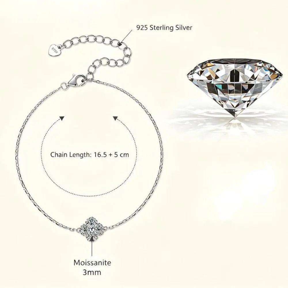 Round Brilliant Cut 3mm D VVS1 Moissanite Lariat Necklace 925 Sterling Silver Y Shape Drop Chain Fine Jewelry for Women