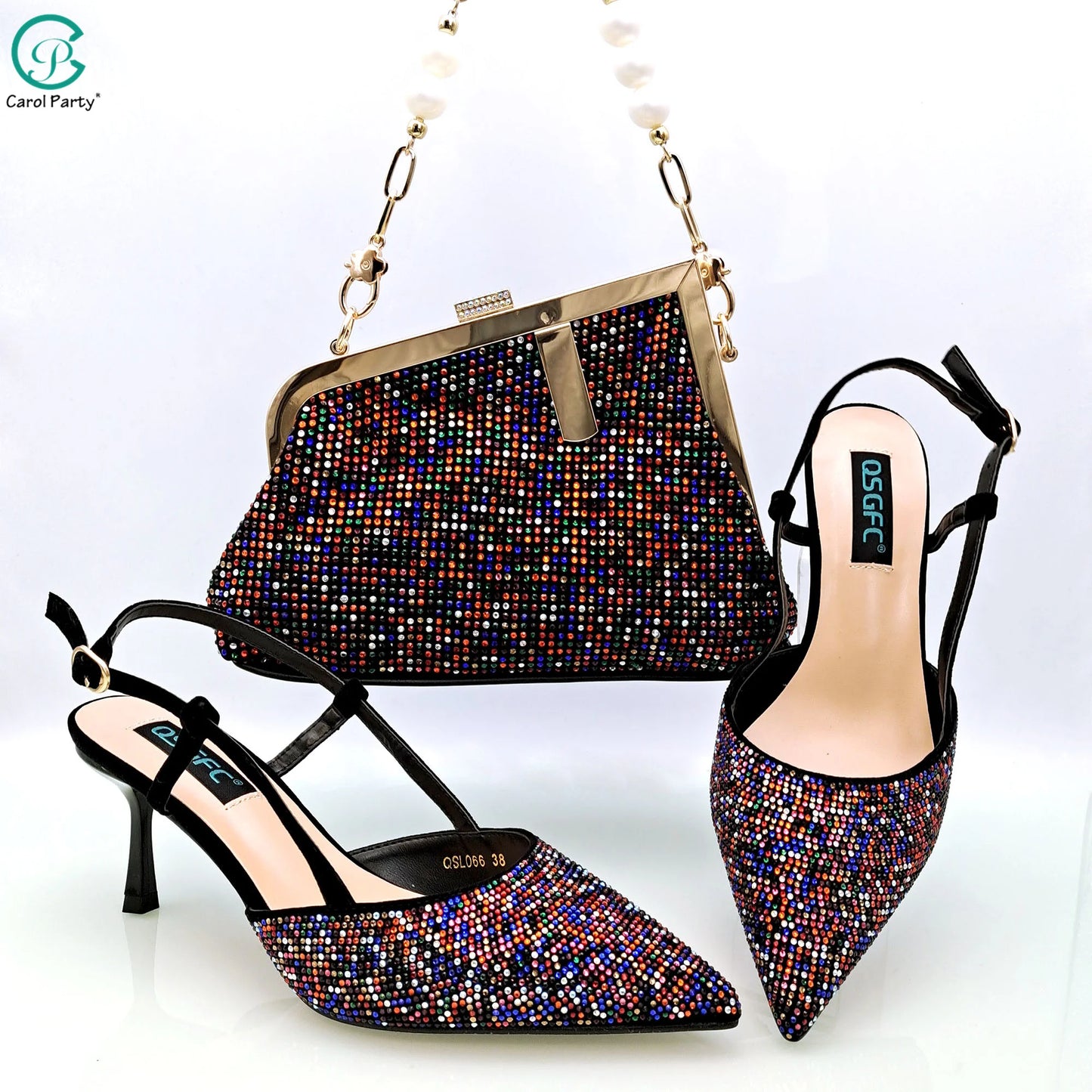 Nigerian Style Large Capacity Shoulder Bag African Ladies Wedding Party Shoes Or Commuter Shoes And Bag