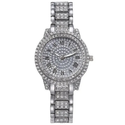 New Luxury Shiny Diamond Watch for Women Elegant Quartz Steel Bracelet Watches Zircon Crystal Fashion Wristwatch Clock Gifts