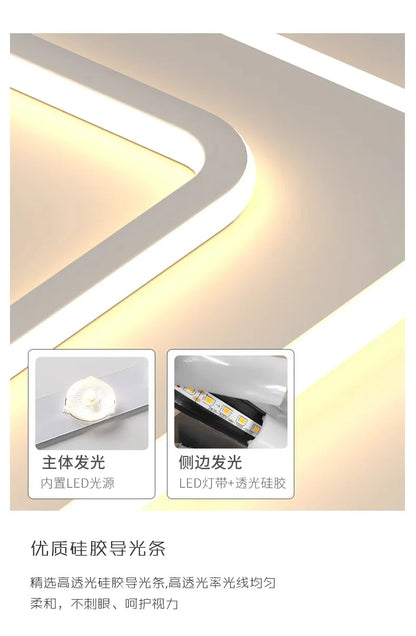 Modern LED Ceiling Lamp Square Ultrathin Living Room Lights with Remote Control Bedroom Study Dining Home Decor Lighting Fixture
