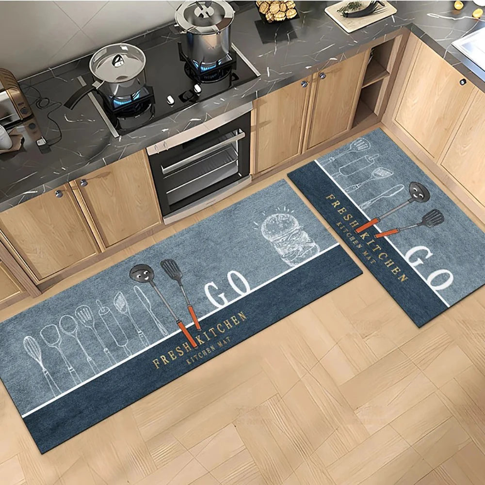Japanese‑Style Diatomite Kitchen Runner Floor Mat Water & Oil Absorbent Non‑Slip Household Foot Mat for Kitchen Door Entrance