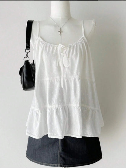 Stylish Women's Summer Polka Dot Jacquard Camisole