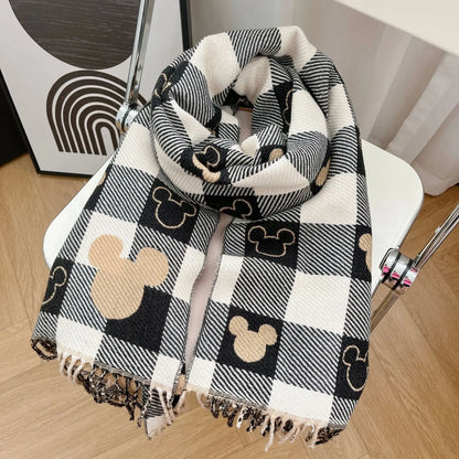 2025 Luxury Winter Cashmere Scarf Women New Design Warm Pashmina Long Tassel Scarves Female Print Shawl Thick Foulard Bufanda