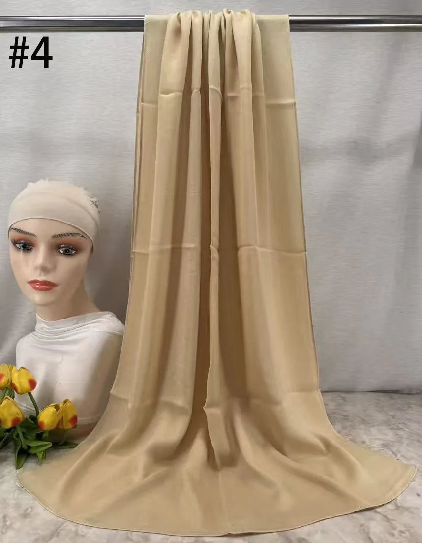 Mini Modal Hijab with Undercap Set Basic Stretchy Pullover Headscarf Thin Breathable Sunscreen Head Wrap Hijabs Scarf 165*50cm