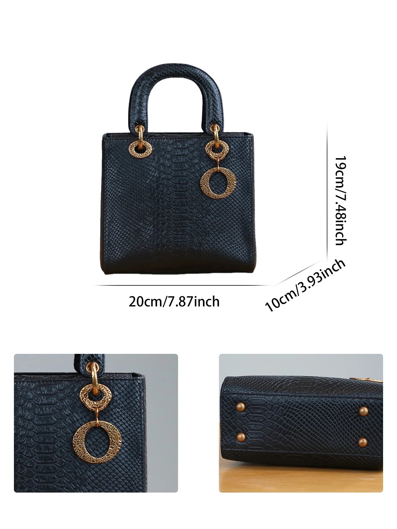2026 New Fashion Luxury Snake Lady Handbag Niche Design Advanced Texture Temperament Exotic Small Bag Commuter Joker Shoulder Me