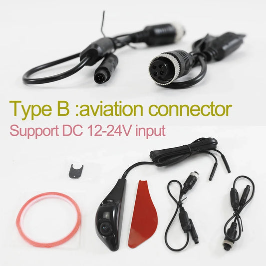 TEENRAM Car Side View Dual Lens Camera Vehicle  AHD1080P HD Camera 4PIN Connection Camera Vehicle Waterproof  AHD Single Cam