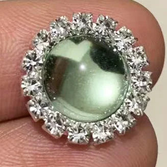 NEW Style 10pcs 15mm Glossy beads Round Diy jewelry Accessories Rhinestone Plate Wedding Invitation Clothing Accessories