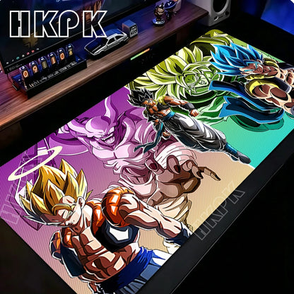 XXL Large Computer Non-slip Anti-fray Mousepad Home Company Office Decoration Rugs Speed Dragon Ball Goku Gamer Keyboard Deskmat