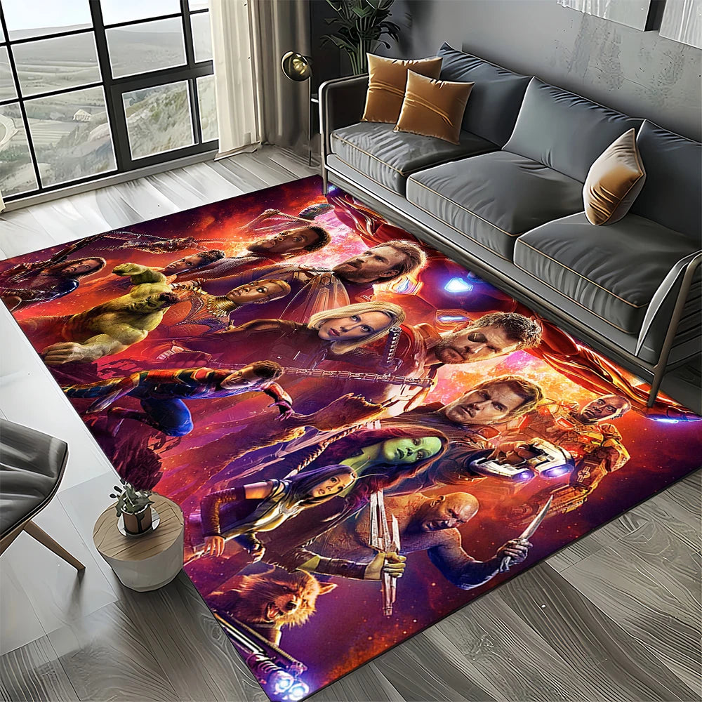 3D Marvel 27 Style Venom Captain SuperHero Carpet Rug for Bedroom Living Room Home Sofa Decoration,kids Large Decor Floor Mat HD