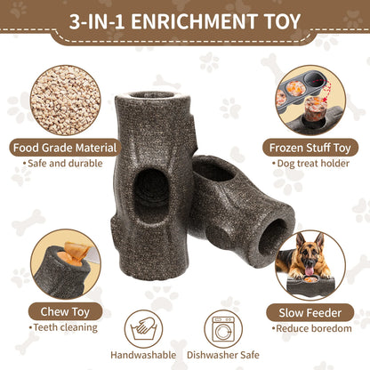 Indestructible Dog Toy for Aggressive Chewers, Frozen Treat Holder with Molds to Keep Large Dogs Busy & Reduce Anxiety
