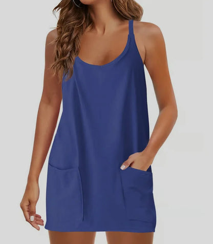 Women's Top Jumpsuit Shorts Casual Set Sleeveless Athletic Casual Sundress Sports Tank Top Sleeveless Lightweight and Breathable