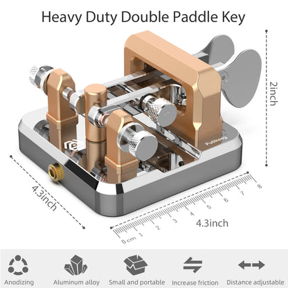Putikeeg Auto Morse Keyer Double Oars Telegraph Key CW key for amateur radio users
