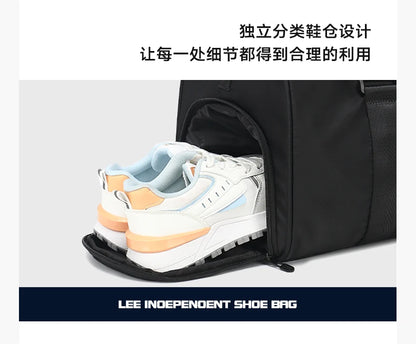 LEE Smart Gym Duffel Bag with Shoe Compartment Dry Wet Bag Men Women Waterproof Large Size Sport Training Luggage Travel Bag