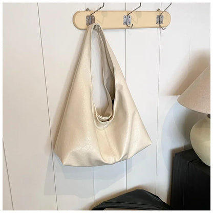 Large Capacity PU Leather Hobo Underarm Bags Autumn Winter Shoulder Bag for Women 2026 New Trend Y2K Handbags and Purses Tote