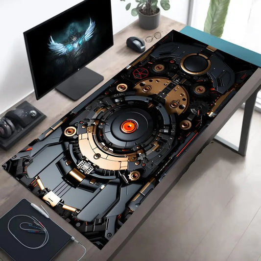 Retro Technology Mouse Pad Large Computer Office Game Table Mats Rubber Anti-slip Mousepads XXL Gaming Desk Pads Laptop Playmat