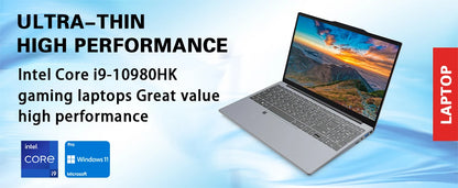 2026 Intel Core I9 10980HK 9900U Laptop Windows 11 Pro 16GB RAM 1TB 2TB SSD Portable Gaming Laptops Computer 15.6" Notebook PC