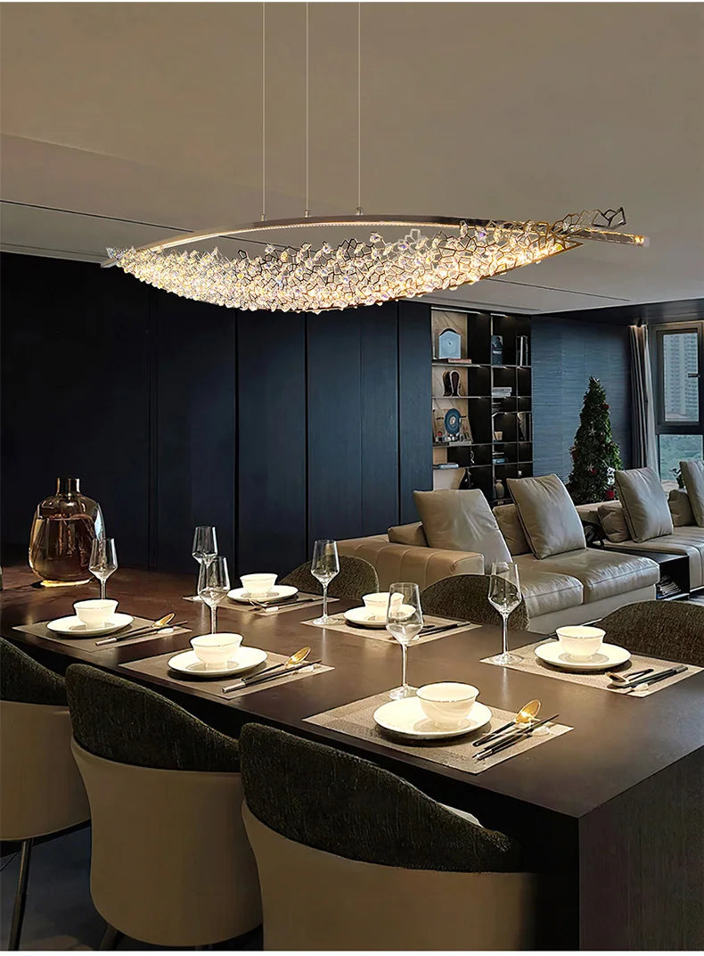 Luxury Crystal Chandeliers Pendant Light Led Chandelier Ceiling Lights Home Decor Items Dining Table Light Ceiling Hanging Lamp