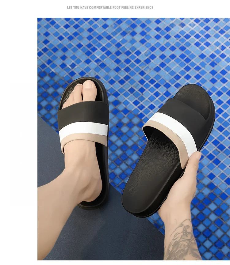 Summer beach slippers for men and women fashion comfortable EVA breathable sandals home indoor sandals plus size slippers 36-46