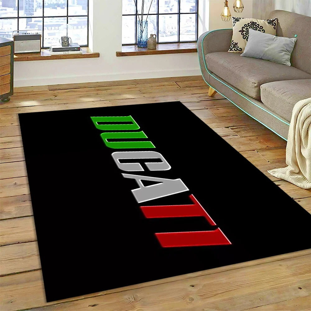3D Racing Motorcycle Sign Carpet Rug for Living Room Bedroom Home Sofa Decoration,kids Play Non-slip Floor Mat Christmas Gift