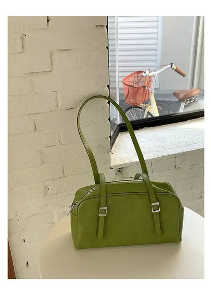 2026 Luxury Designer Handbags Pure Color Causal Bag Big Capacity Pillow Underarm Bag Green Commuter Shoulder Bags for Women