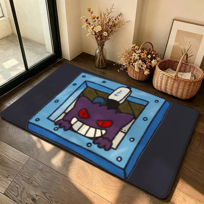 Anime Cute G-Gengar Carpet Bathroom Anti-slip Mat Door Mat Home Decoration Mat Entrance Door Mat Scratch-resistant Door Mat