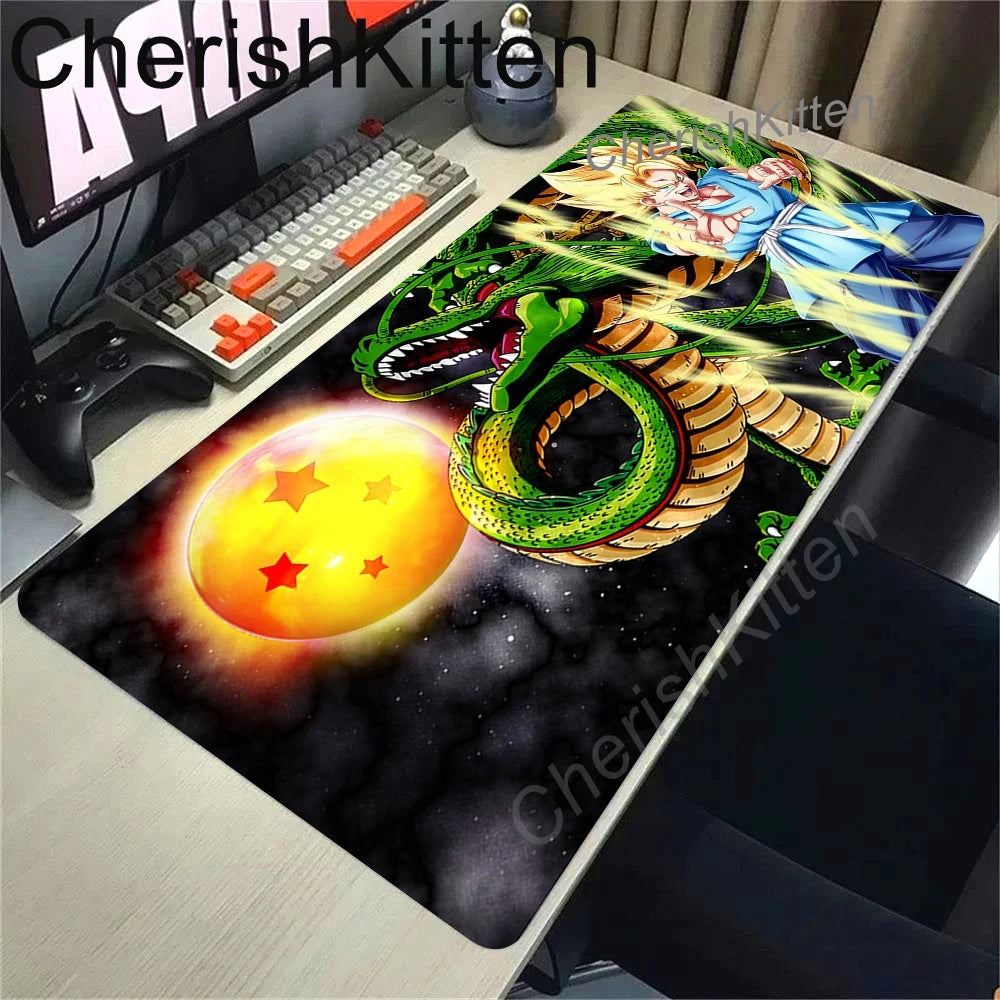 Anime Dragon Ball Mousepad HD Printing Computer Gamers Locking Edge Non-slip Mouse Pad XL Super Saiyan Goku Keyboard PC Desk Mat