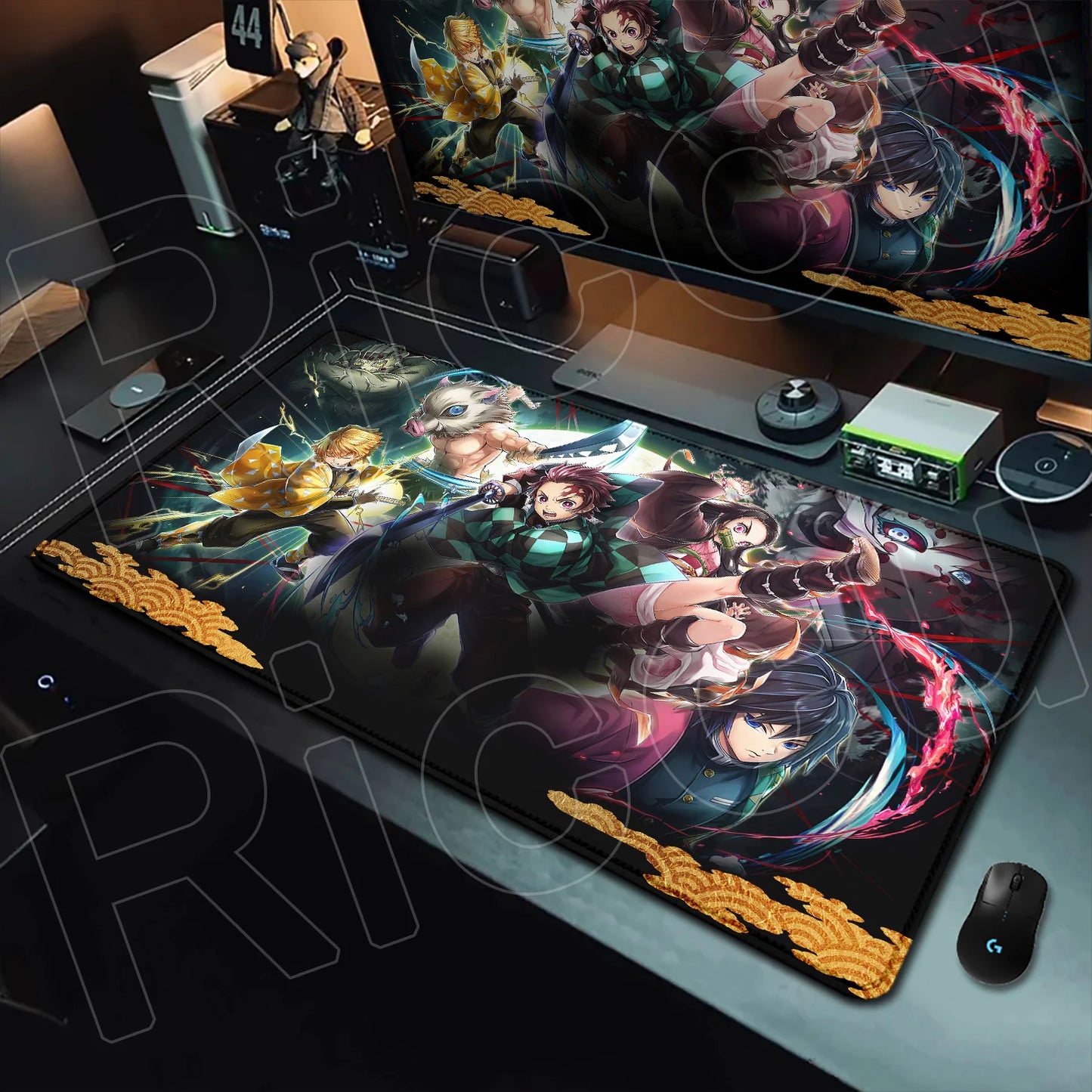 HD Printing Anime Mousepad Non-slip Rubber Base Office Deskmat XXL Student Writing Keyboard D-Demon Slayer Pc Gaming Accessories