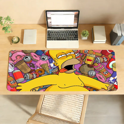 The S-simpsons Cartoon Mouse Pad For Office Gaming And Keyboards Non-Slip Large Waterproof