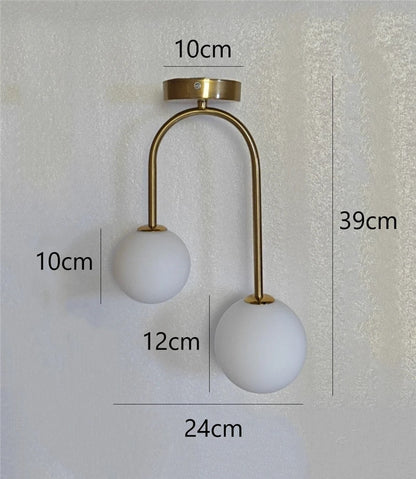 Nordic Glass Balls Ceiling Lights Restaurant Bar Home Decor Hanging Lamp Modern LED Living Room Bedroom Fixtures Indoor Lighting