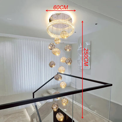 Modern Stair chandelier Pendant lights indoor lighting Ceiling lamp hanging light led Chandeliers for living room indoor lightin