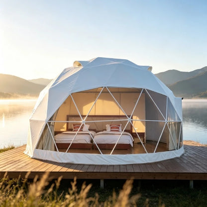 Large Geodesic Dome Tent Luxury Glamping Hotel Resort Tent Safari Accommodation Tent High Quality Factory Direct Supply