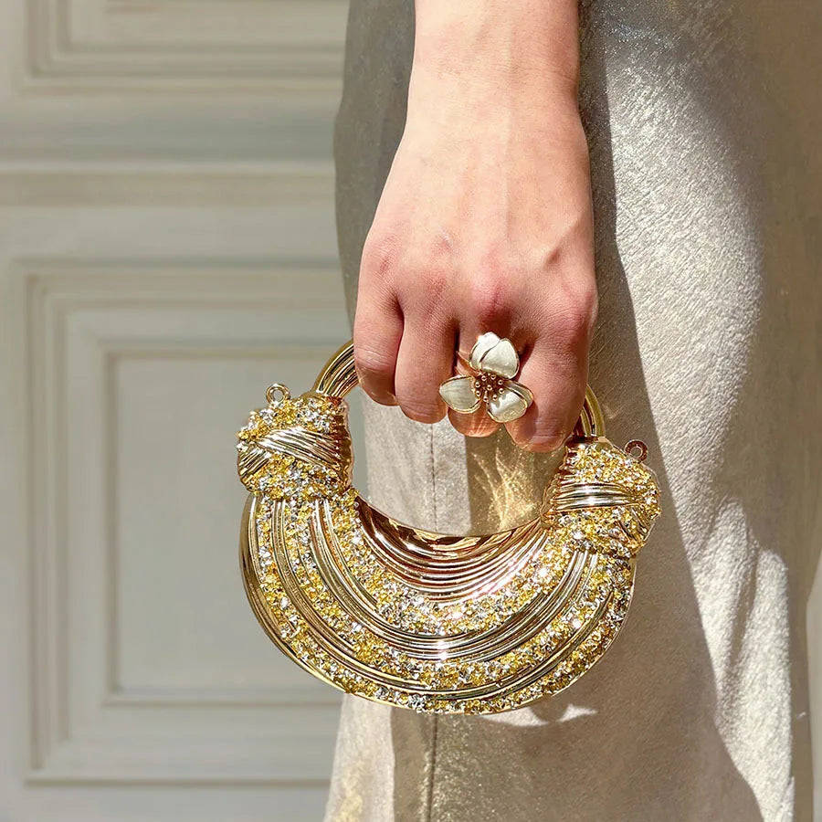 2026 new Ladies' Evening Dress Acrylic Premium Noodle Bag Diamond Decorations Fashionable Banquet Chain Evening Dress Bag