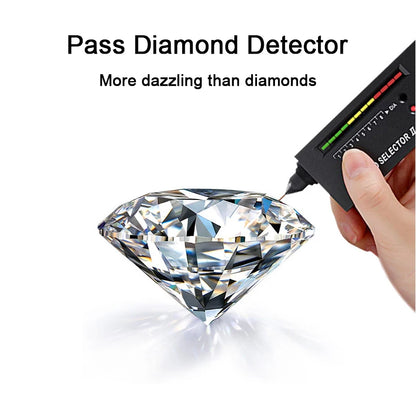 Selling Moissanite 925 Sterling Silver Ring D Color VVS 2 Carat Oval Diamond Finger Band GRA Certified Fashion Jewelry