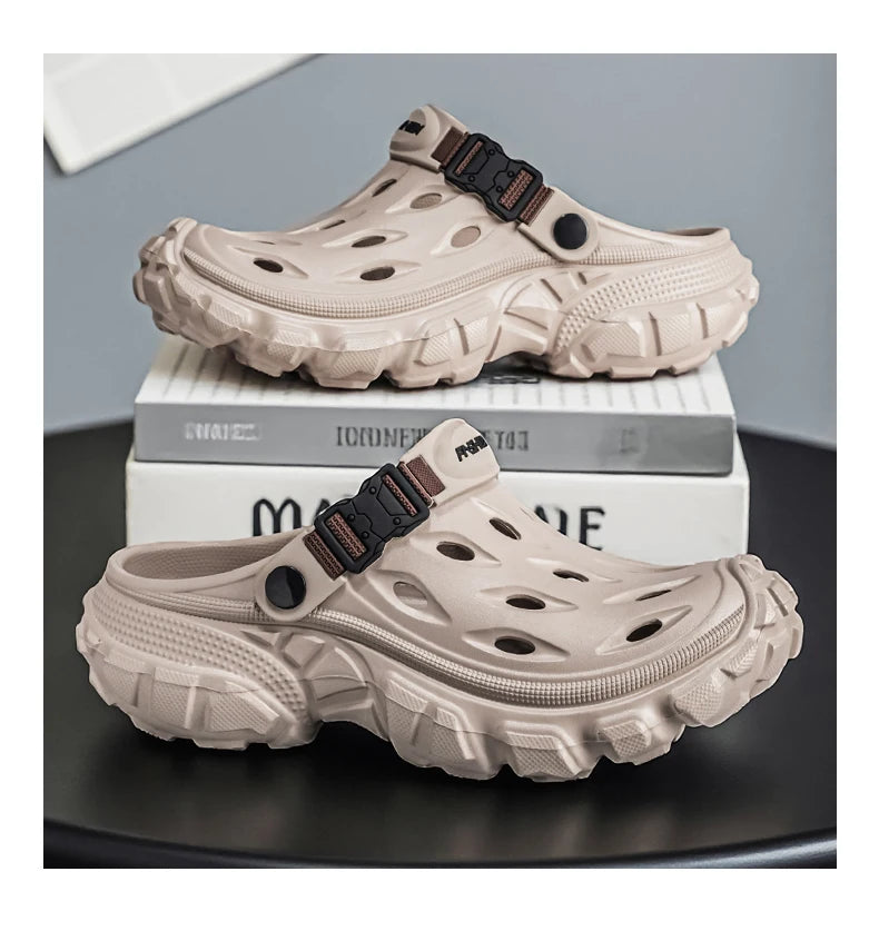 Summer Casual Sandals Men Outdoor Slippers Flat Mens Flip-flop Lightweight Beach Shoes Indoor Home Anti-slip Bathroom Slides