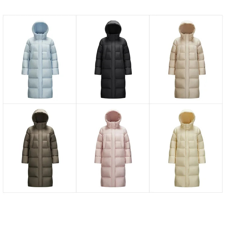 Semir Down Jacket Women Long Length Waterproof Coat 2026 Fashion Winter New Loose Hooded Coat Simple Down Jacket Woman