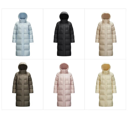 Semir Down Jacket Women Long Length Waterproof Coat 2026 Fashion Winter New Loose Hooded Coat Simple Down Jacket Woman