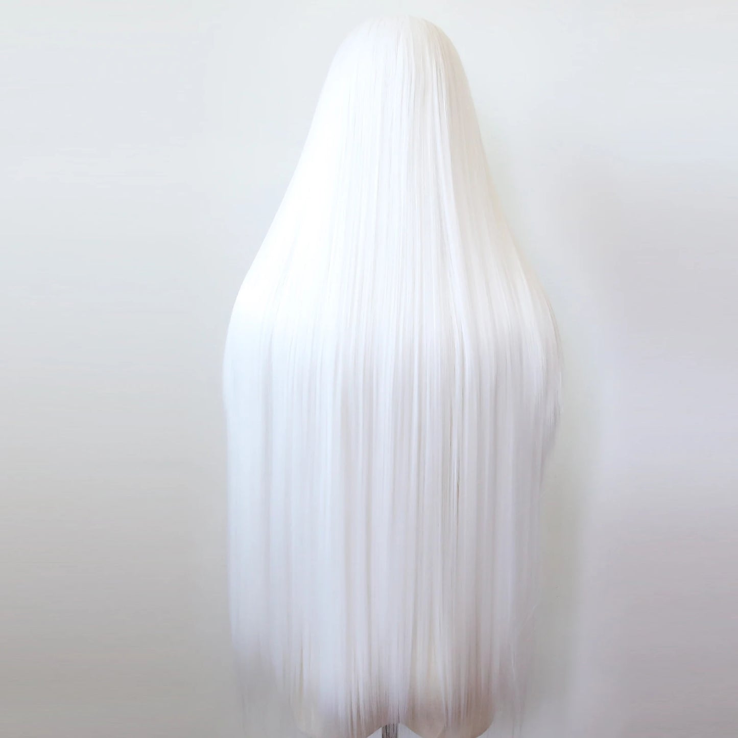 Pure White Synthetic Lace Front Wig 40inch Long Straight Snow White Lace Front Synthetic Wig Pre Plucked Natural Hairline