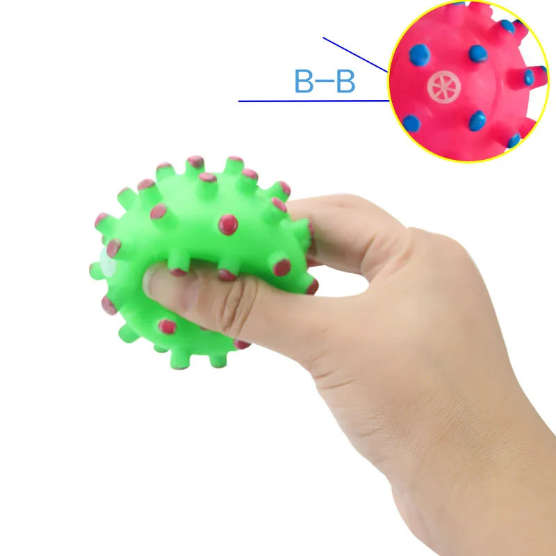 1pcs Diameter 6cm Squeaky Pet Dog Ball Toys for Small Dogs Rubber Chew Puppy Toy Dog Stuff Dogs Toys Pets Brinquedo Cachorro