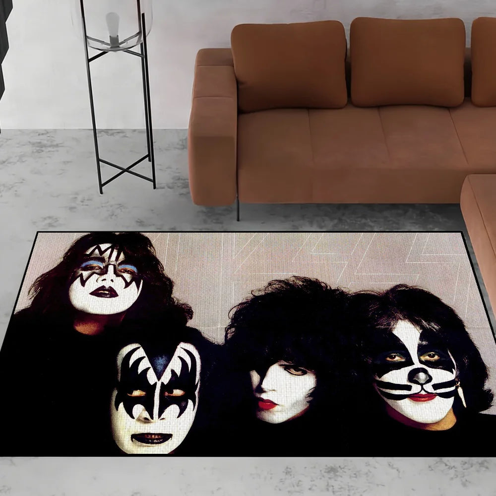 Rock Band Kiss Band Door Mat Welcome Entrance Balcony Bathroom Floor Non-slip Rug Bedroom Carpet Home Decoration