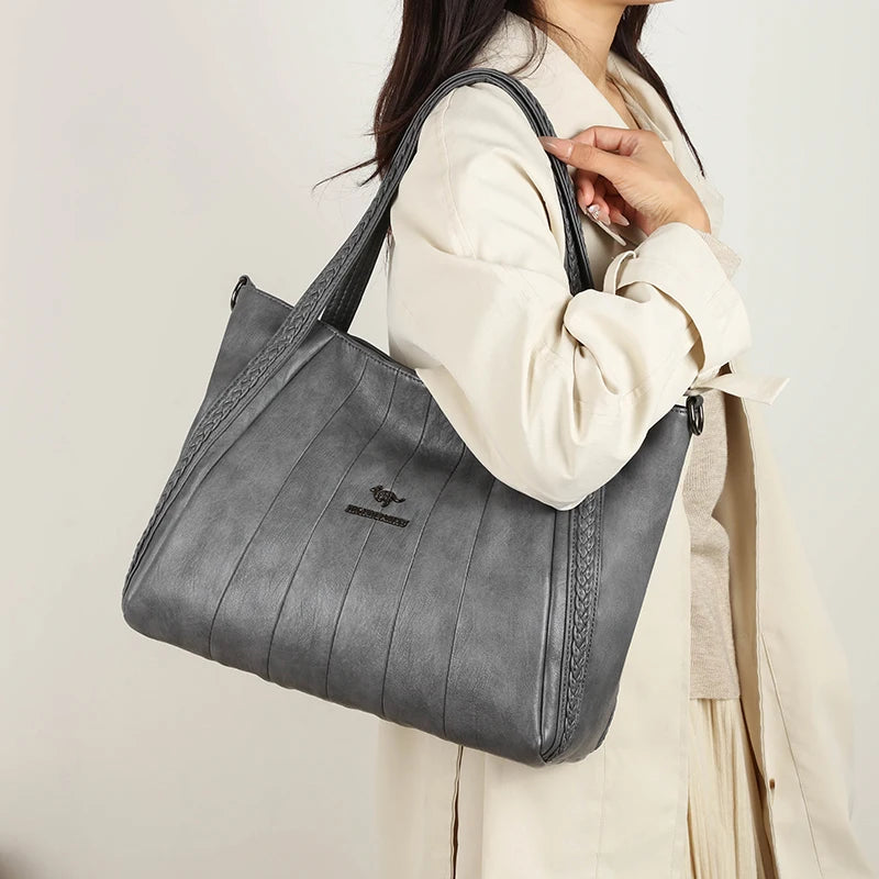 Genuine Brand Leather Women Handbag Luxury Designer Shoulder Crossbody Bags Ladies Purse Messenger Tote Bag Female Commuting Bag