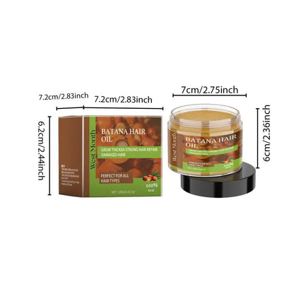 Batana Hair Oil Nourishing Repairing Damaged Hair Reduce Hair Breakage Strengthen Hair Roots Restore Natural Luster