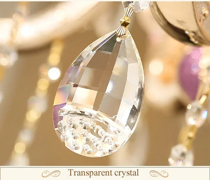 Zinc Alloy Crystal Chandelier Modern Living Room Decoration  Lighting European Restaurant Bedroom Candle  Lamps
